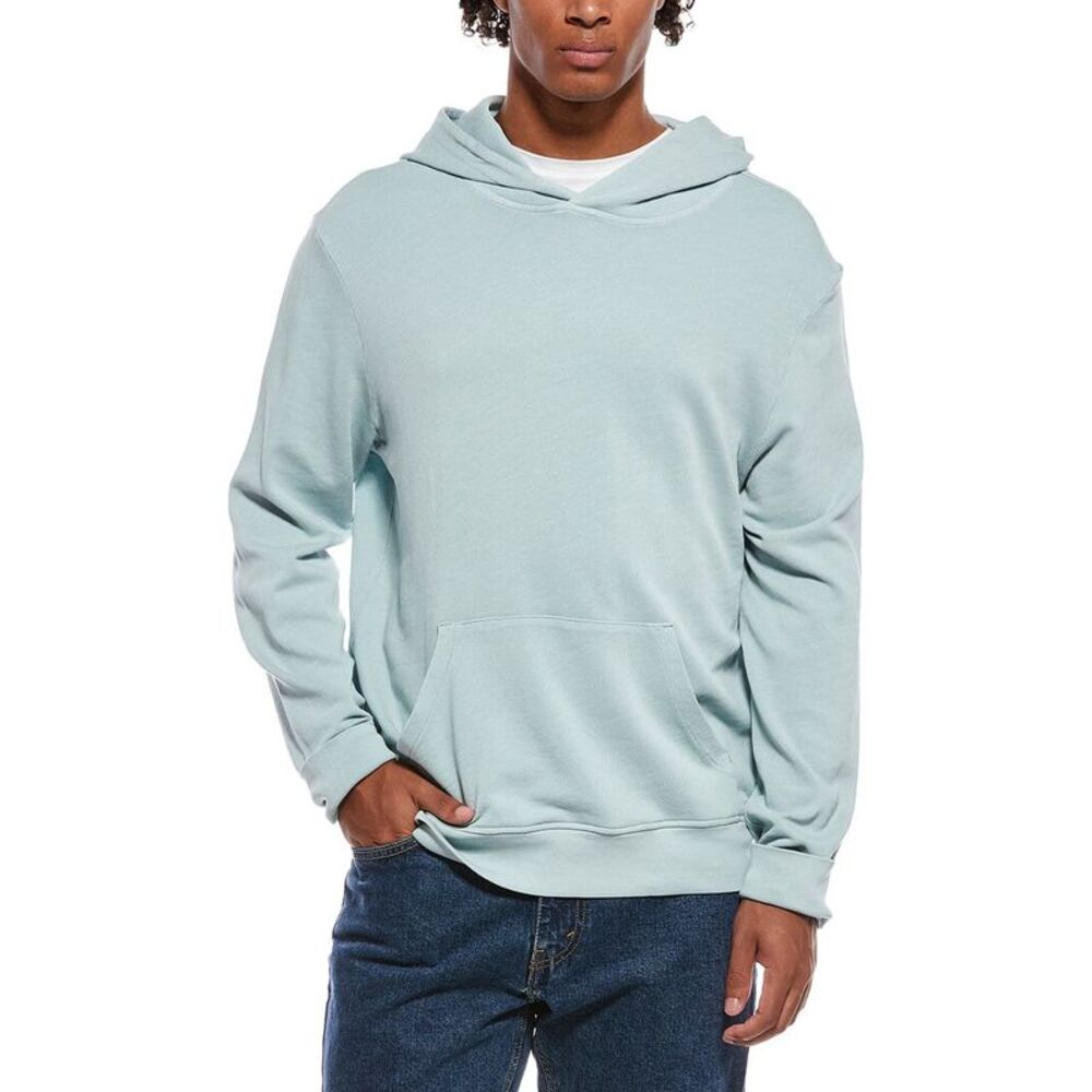Onia Mens  Terry Pullover Hoodie, Blue